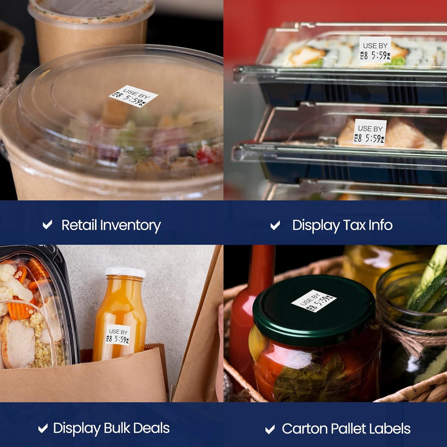 Perco USE by Labels for Monarch 1136 Price Gun - 8 Rolls, 14,000 Marking Labels - with Bonus Ink Roll Included