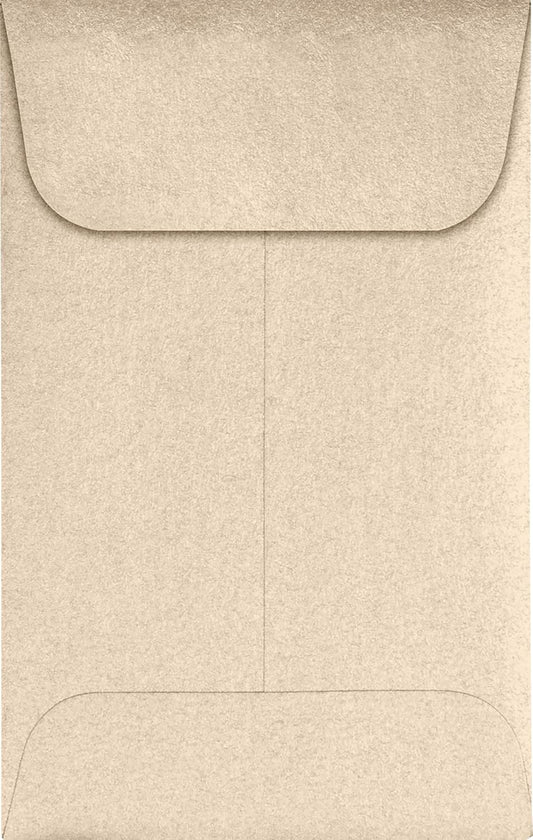 LUXPaper #1 Coin Envelopes | 2 1/4" x 3 1/2" | Taupe Metallic | 80lb. Text | 500 Qty