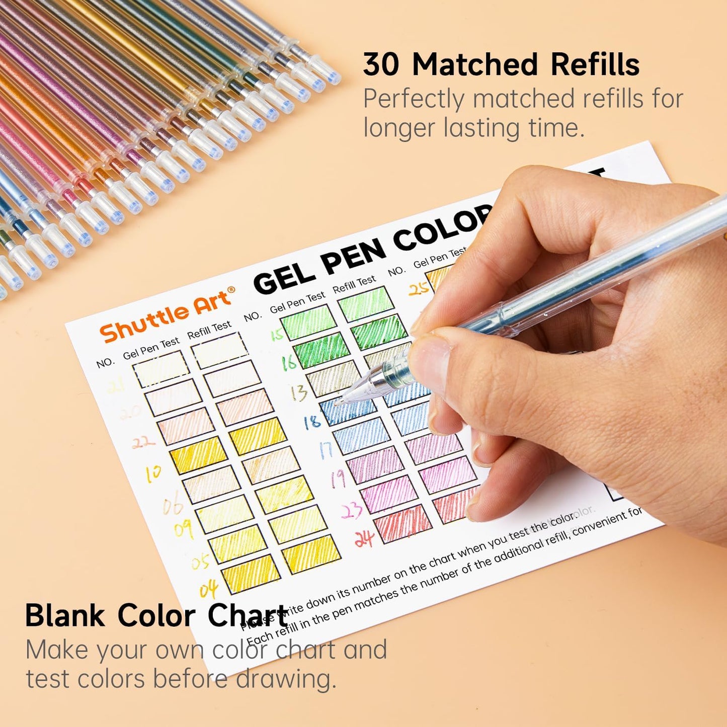 Shuttle Art 60 Pack Earth Tone Gel Pens, 30 Brown Earth Tone Gel Pens with 30 Refills for Adults Coloring Books Journaling Drawing Nature, Landscapes, Animals Scenes