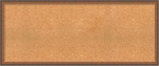 Amanti Art Natural Cork Board for Wall, 20x48 Vision Board with Bronze Frame, Oversize Corkboard Office Decor for Home Organization, Modern Corkboard Pinboard to Display Items for Home Organization