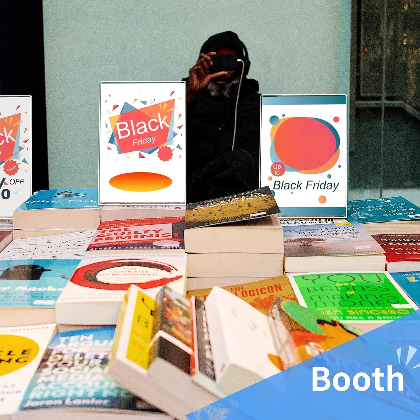 SUNEE 12 packs Clear Plastic Sign Holders for 8.5x11 Paper, Vertical L-shape Frame for Displaying Signs and Menus