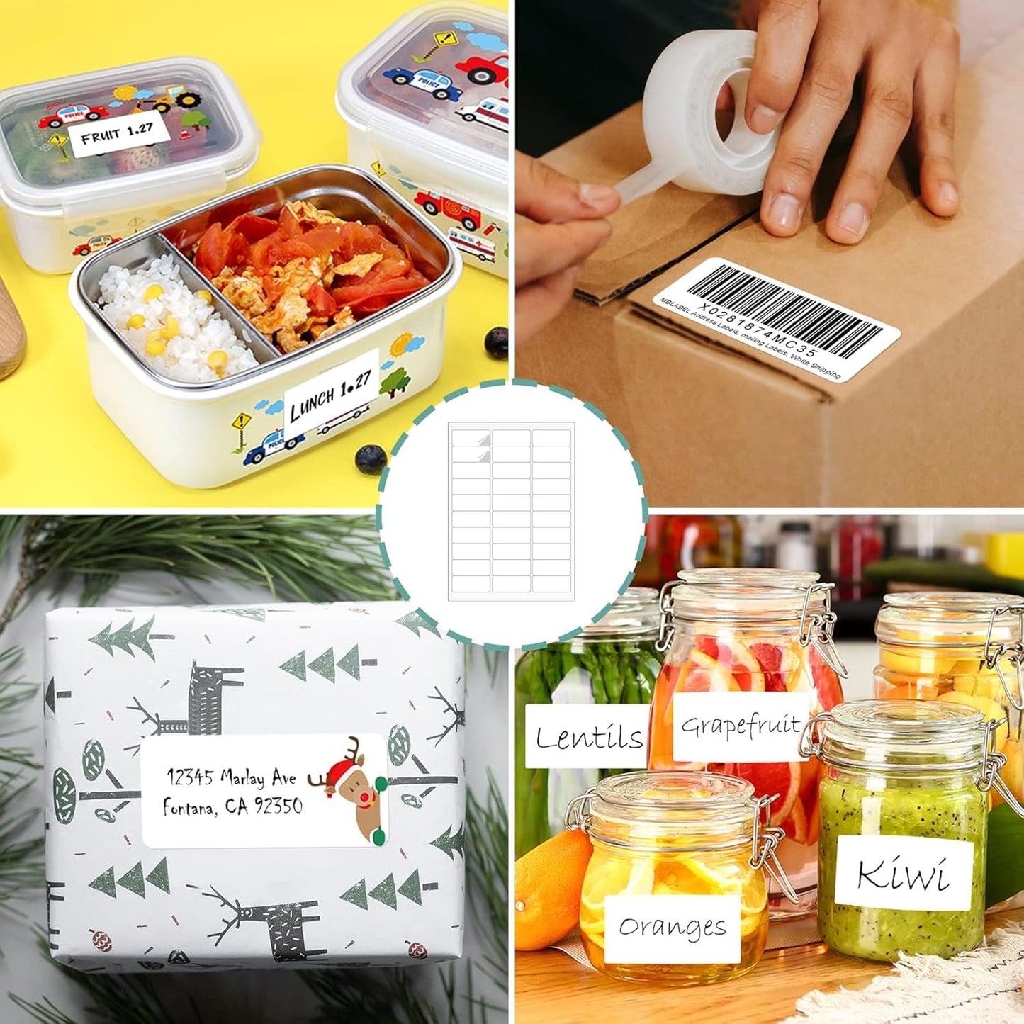 30 up Labels 1" x 2-5/8" Shipping Address Labels, FBA SKU Barcode Tags, 2000 Sheets 30 Per Page Mailing Labels for Laser/Inkjet Printers