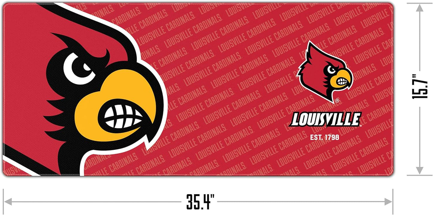 YouTheFan NCAA Louisville Cardinals Logo Series Desk Pad