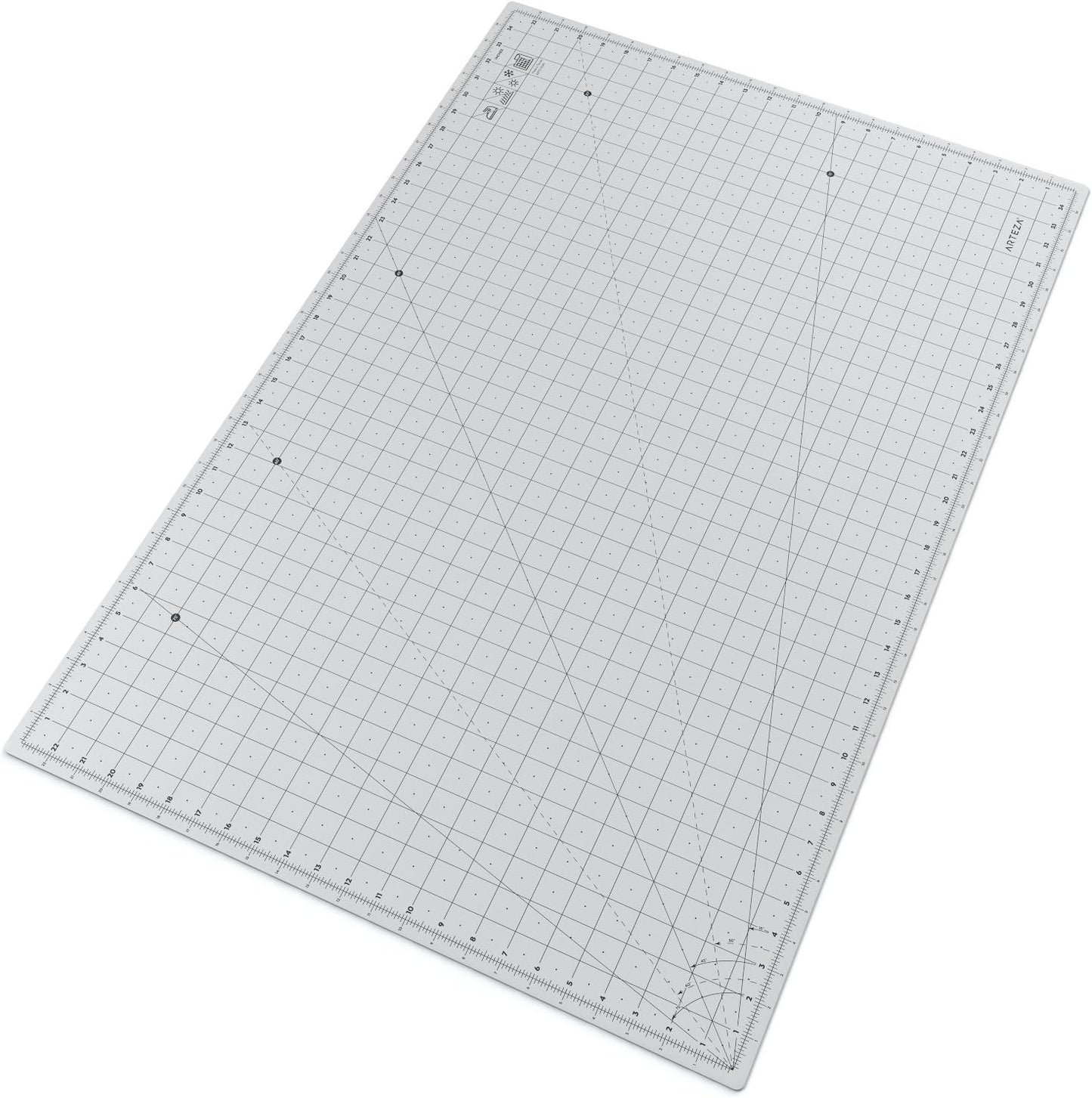 Arteza 24"x36" Cutting Mat with Grid & Non Slip Surface, Self Healing Cutting Mat for Fabric, Paper, Vinyl, Plastic, Craft Supplies for Quilting, Sewing, Scrapbooking