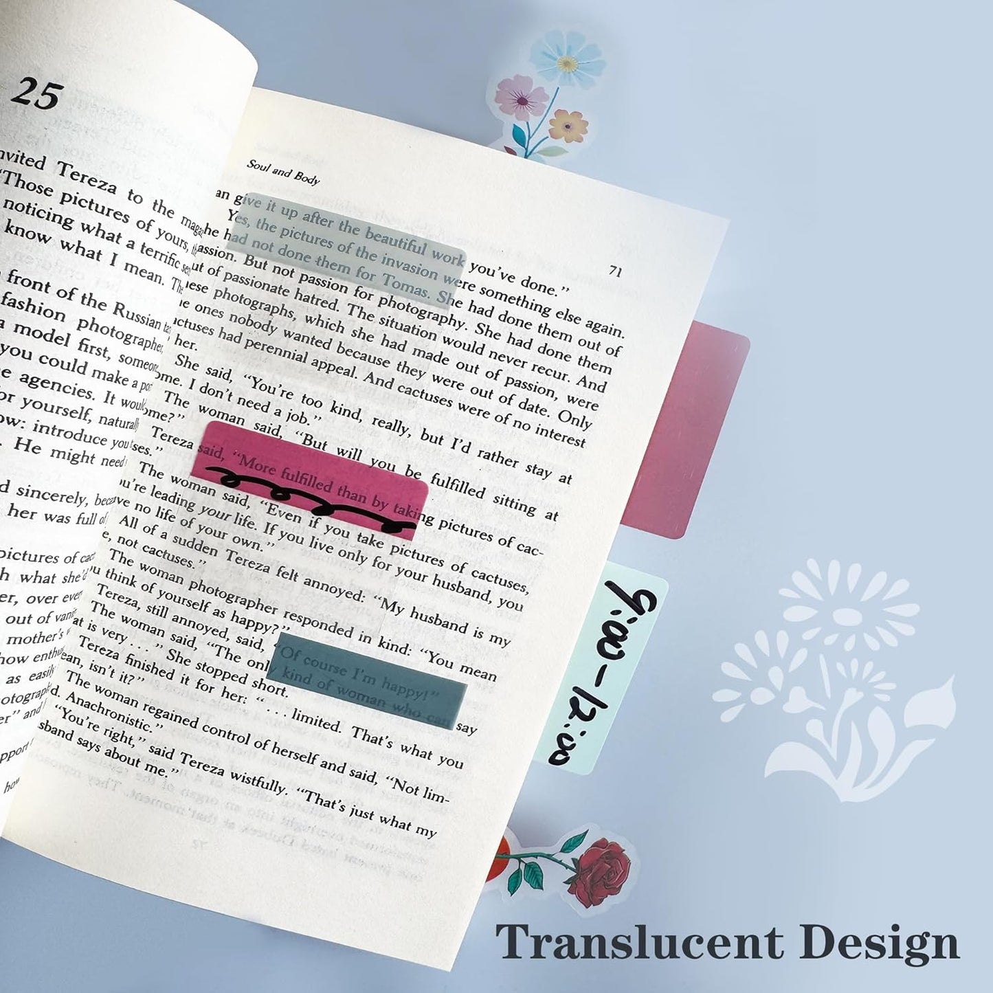 ELII 300 PCS Sticky Index Tabs 2 Inch Book Tabs Writable and Repositionable Page Markers File Tabs Self Adhesive, Labels for Pages Notebooks