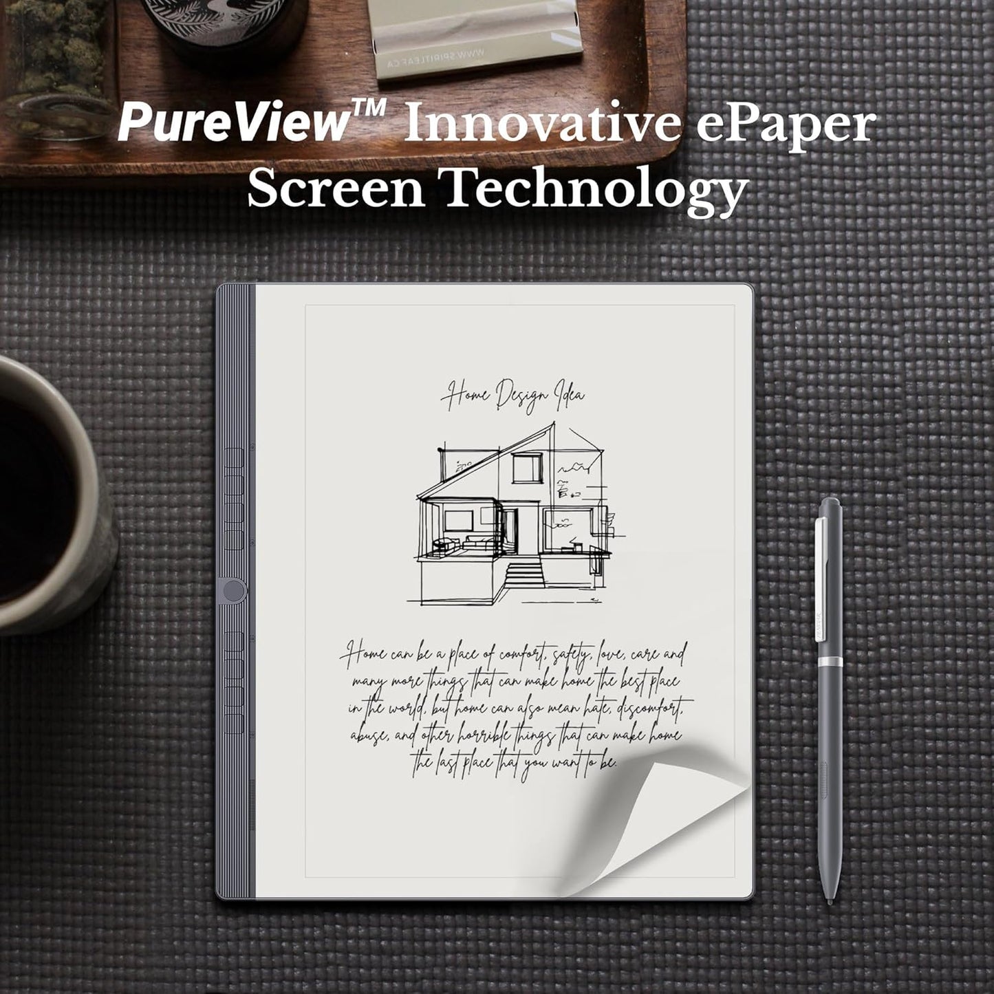 eNote 2 Paper Tablet Bundle, 10.3-inch Pen Only Writing Tablet, Electronic Notebook Digital Notepad, 300 PPI 4G 128G E-Ink Reader with Folio Cover & Two B5 Pens