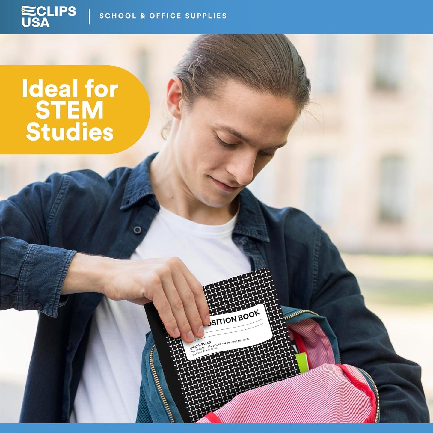 Composition Notebooks, Quad Ruled, Graph Paper Composition Notebook, Hard Cover Marble Graph Composition Notebook, 100 Sheets, 9.75″ x 7.50″ (48 Pack)