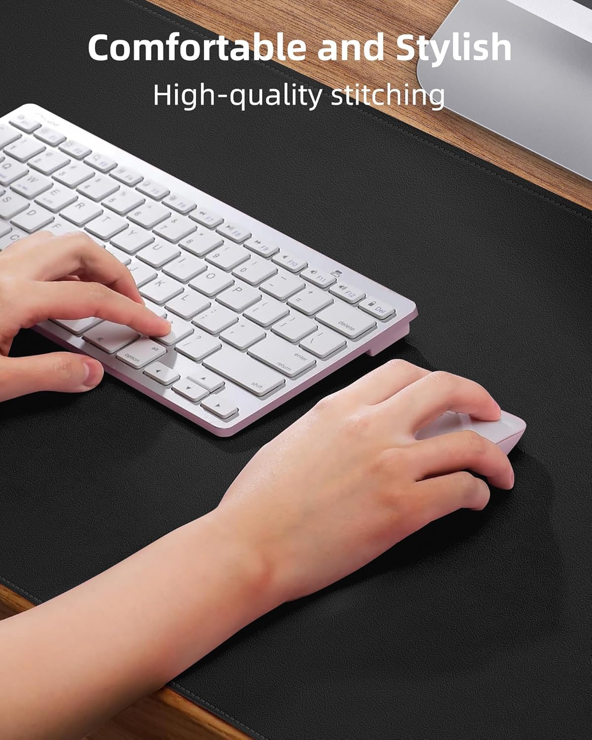 Large Desk Mat 55"x24" - Premium Non-Slip Desk Pad, Waterproof and Scratch-Resistant Office Desk Protector, Large Desk pad Workspace Mat for Home and Office(Black)