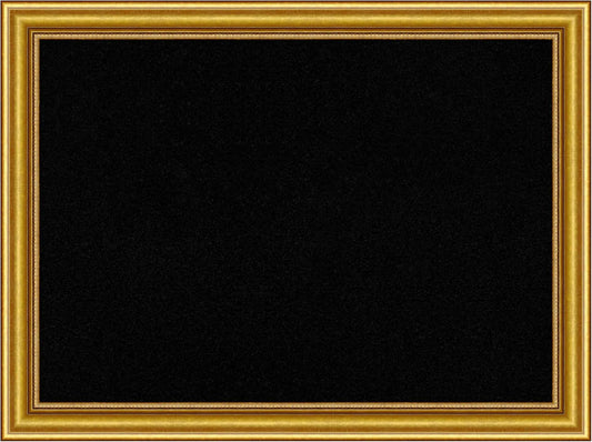 Amanti Art Black Cork Board for Wall, 24x32 Vision Board with Gold Wood Frame, Medium Corkboard Office Decor for Home Organization, Traditional Corkboard Pinboard to display items for home