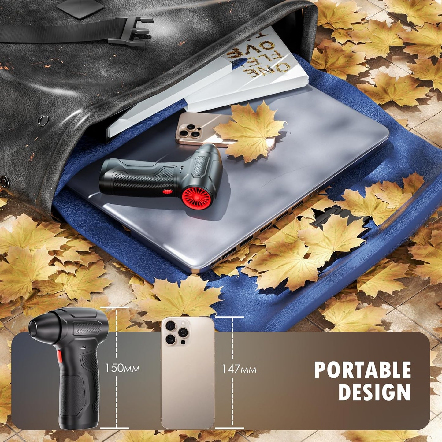 Compressed Air Duster, Mini Blower, Turbo Fan, 200000RPM Electric Duster,Rechargeable Cordless Air Blower,Replaces Compressed Air Cans for Outdoor,Offices,Car,Crevice Cleaning,Keyboard Cleaning