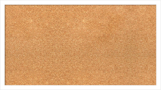 Amanti Art Natural Cork Board for Wall, 15x27 Vision Board with White Frame, Medium Corkboard Office Decor for Home Organization, Modern Corkboard Pinboard to Display Items for Home Organization in