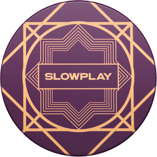 SLOWPLAY Nash Ceramic Poker Chips in Bulk, Casino Grade Ceramic 12-Gram Poker Chip for Texas Hold'em, 43mm Professional Chips Pack of 50 (Purple)