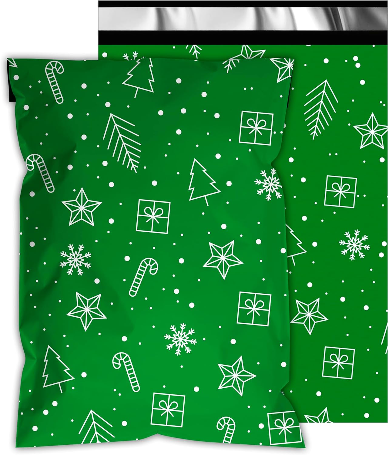 Poly Mailers 10x13 Inch 25 Pcs - Christmas printed Shipping Bags, 2.4mil Thickness, Waterproof and Tear Resistant Mailing Envelopes, Self-Sealing Packaging Bags for Small Business
