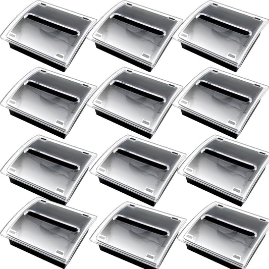 Pop Up Sticky Note Dispenser Sticky Note Holder Pop Up Note Dispenser Transparent Top for 3 x 3 Inch Sticky Notes School Office Home Store Black Base Clear Top (12)