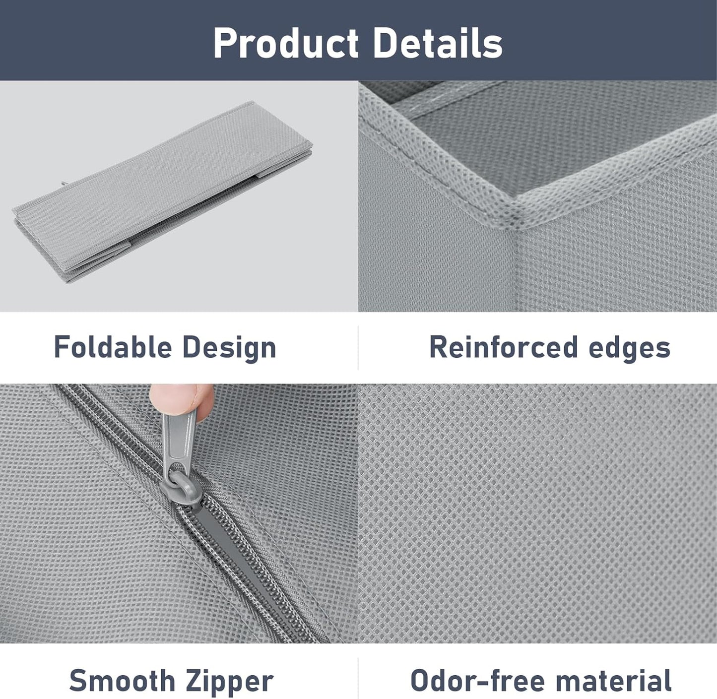 DIMJ Drawer Organizer Clothes Storage - 24 Pack Baby Dresser Organizer for Nursery, Small Fabric Closet Drawer Organizer Bins for Underwears Socks, Foldable Storage Dividers Organization for Bedroom