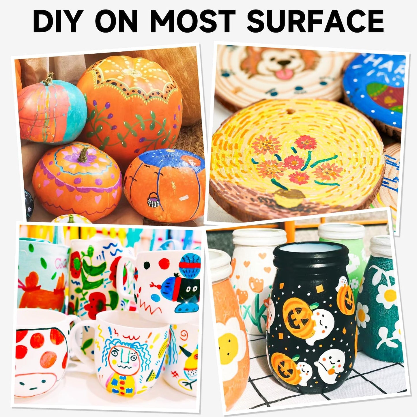 Shuttle Art 28 Colors Dual Tip Acrylic Paint Markers, Brush Tip and Dot Tip Acrylic Paint Pens for Rock Painting, Ceramic, Wood, Canvas, Plastic, Glass, Stone, Calligraphy, Card Making, DIY Crafts