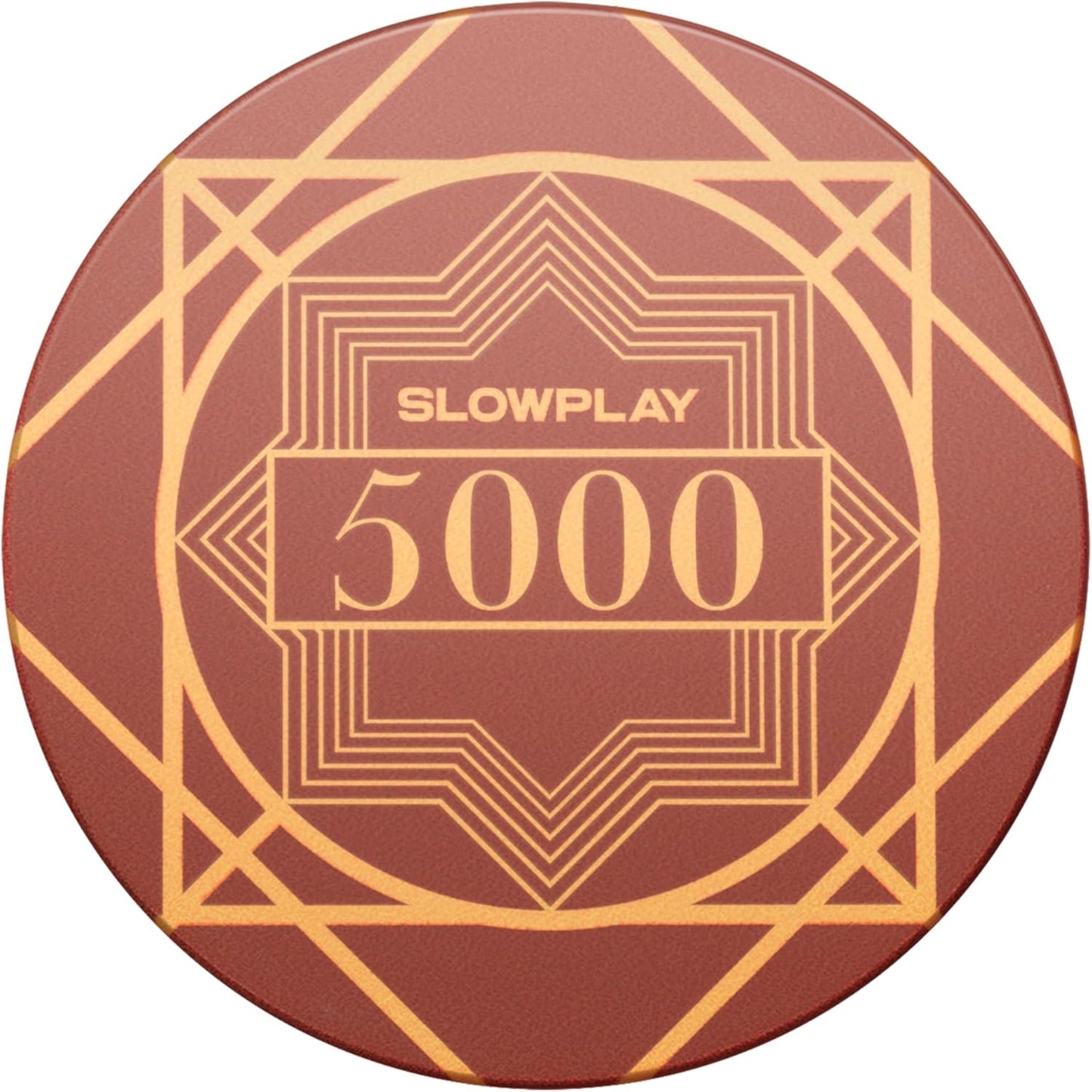 SLOWPLAY Nash Ceramic Poker Chips in Bulk, Casino Grade Ceramic 10-Gram Poker Chip for Texas Hold'em, 39mm Professional Chips Pack of 50 with Denomination of 5000