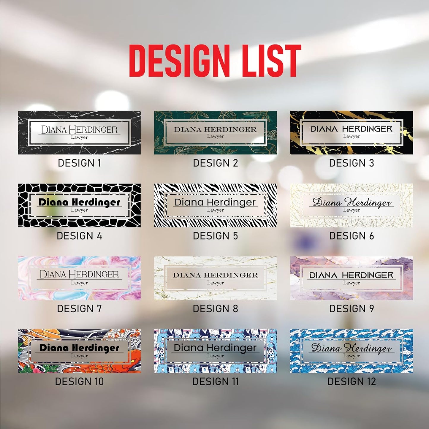 Custom Acrylic Name Plate, Office Name Plate, Personalized Name Plate, New Job Gift, CoWorker Gift, Custom Office Desk Decor, Phd Gift (Marble design)