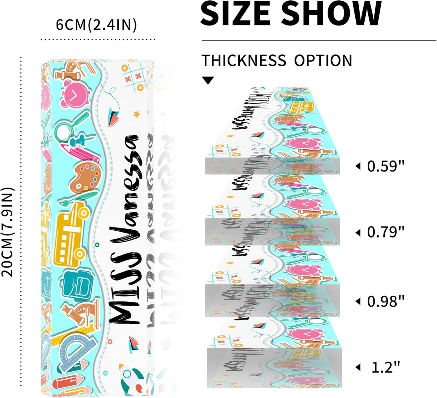 Office Desk Name Plate Personalized, Custom Name Plates for Desks, Name Plate Personalized for Office, Employee Appreciation Gifts (Kindergarten 4)