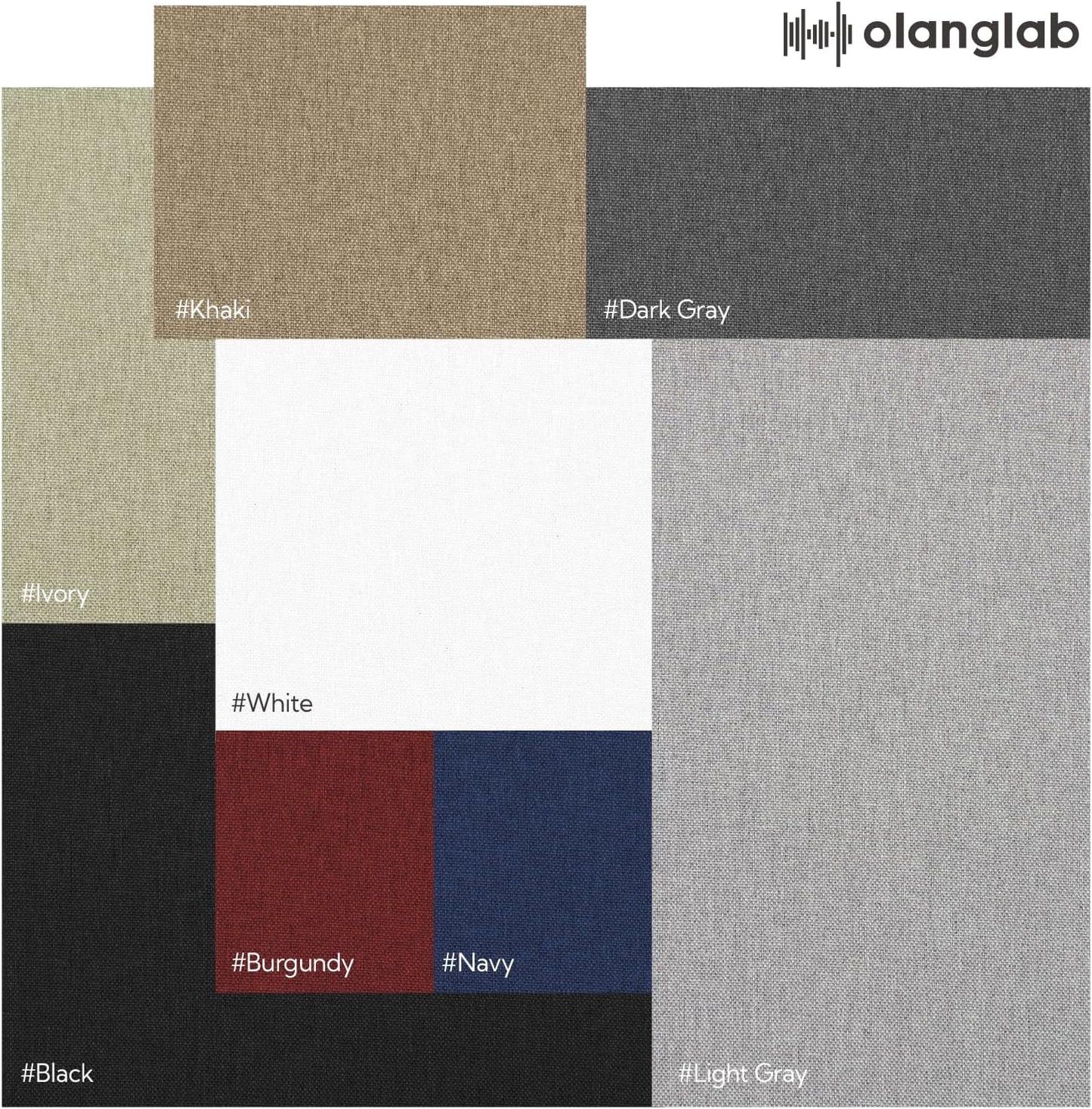 Olanglab Acoustic Panels 2 Pack, 48''x24'' Large Sound Panels, Fabric Wrapped Sound Proof Foam Panels for Walls, Sound Absorbing Panels for Recording Studio Acoustical Treatments (Light Gray)