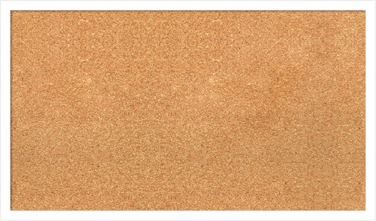 Amanti Art Natural Cork Board for Wall, 17x29 Vision Board with White Frame, Medium Corkboard Office Decor for Home Organization, Modern Corkboard Pinboard to Display Items for Home Organization in