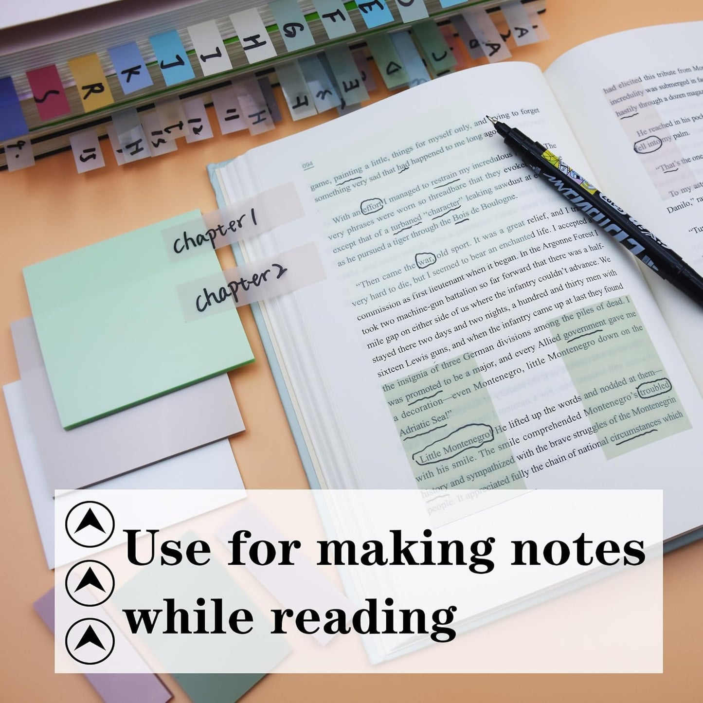 Translucent Sticky Notes, 3"x3" Cute Clear Transparent Page Flags Book Markers Stickers, Planner Accessories Sticky Notes, Bible Journaling Study Office School Supplies