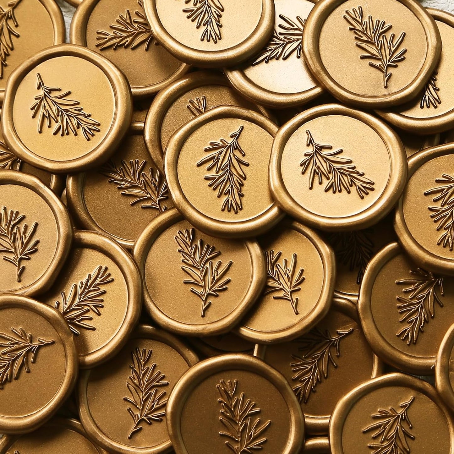 UNIQOOO Mini Glue Gun Sealing Wax Sticks for Wax Seal Stamp - Metallic Antique Gold, Great for Wedding Invitations, Christmas Cards, Snail Mails, Wine Packages, Christmas Gift Ideas, Pack of 16