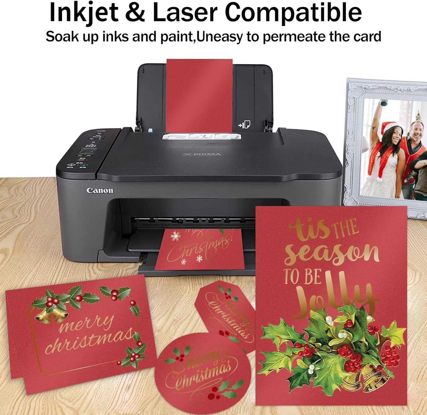 100 Sheets Red Shimmer Cardstock 8.5 x 11 Red Paper, Goefun 80lb Card Stock Printer Paper for Christmas, Invitations, Certificates, Valentines Day, Card Making