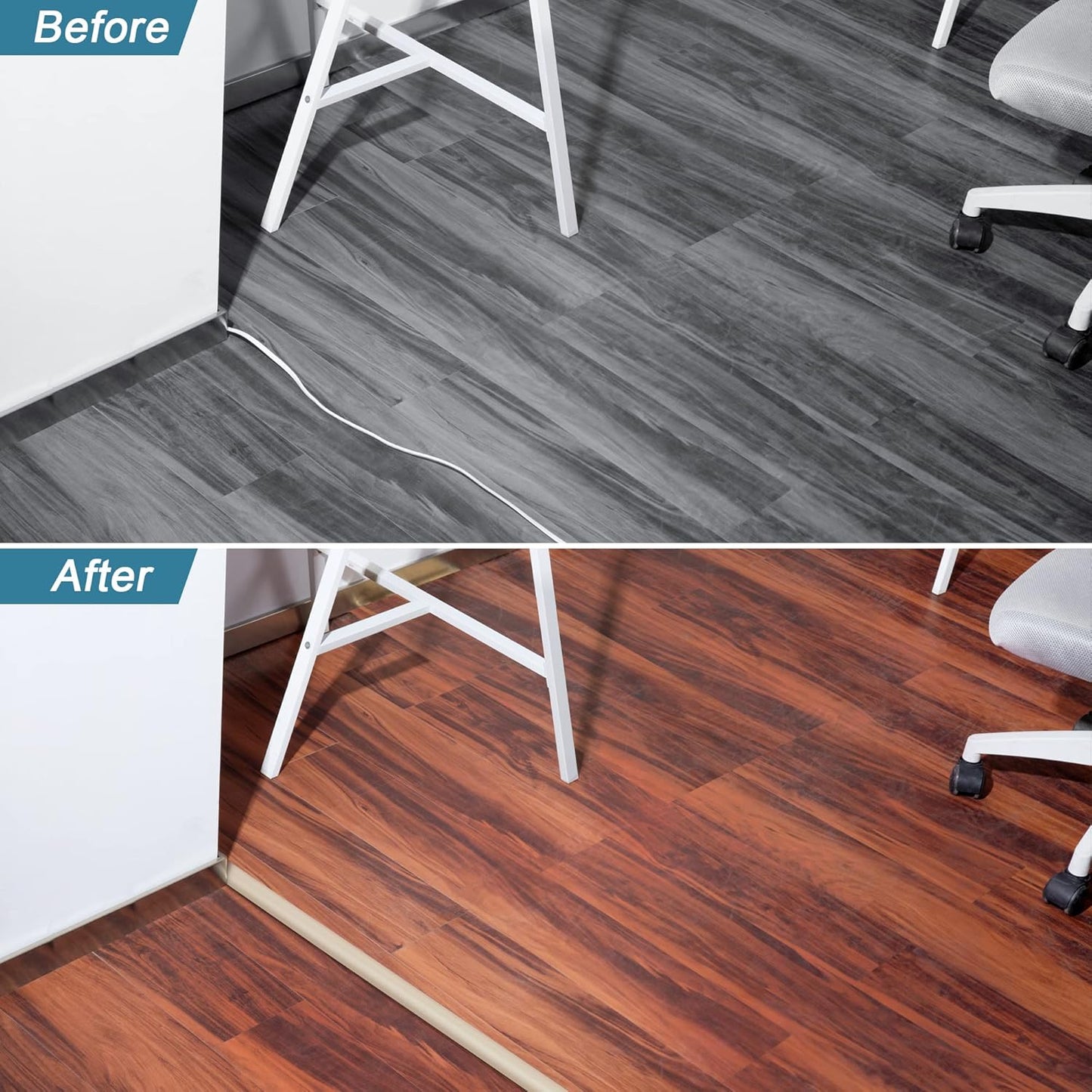 5.5FT Floor Cord Cover, Beige Soft Cable Cover Floor, Large Size Extension Cord Covers for Floor, Power Cord Protector Floor Wire Cover - Cord Channel Diameter: 0.7" (W) x 0.4" (H)