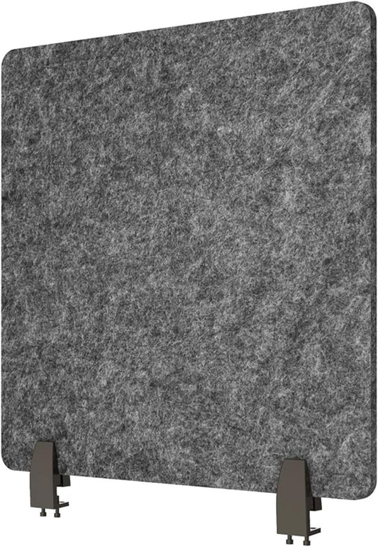 Stand Up Desk Store ReFocus Raw Clamp-On Acoustic Desk Divider Mounted Privacy Panel to Reduce Noise and Visual Distractions (Anthracite Gray, 23.6" x 16")