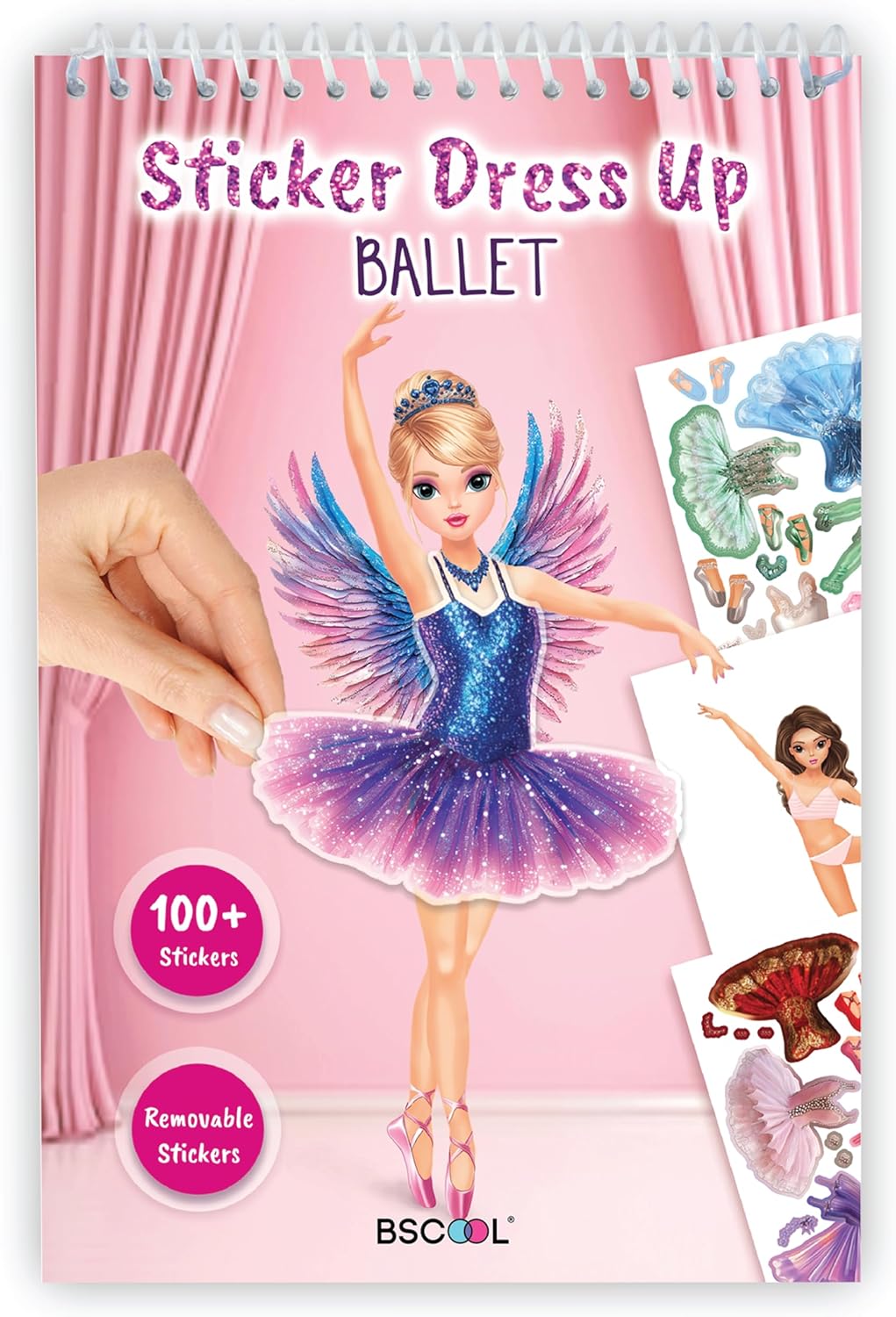 Sticker Dress Up Ballet - Sticker Activity Book for Kids. Learn Girls Fashion Design for Ballet with Stickers and Guides for Kids 5 and up. with 100+ Removable Stickers