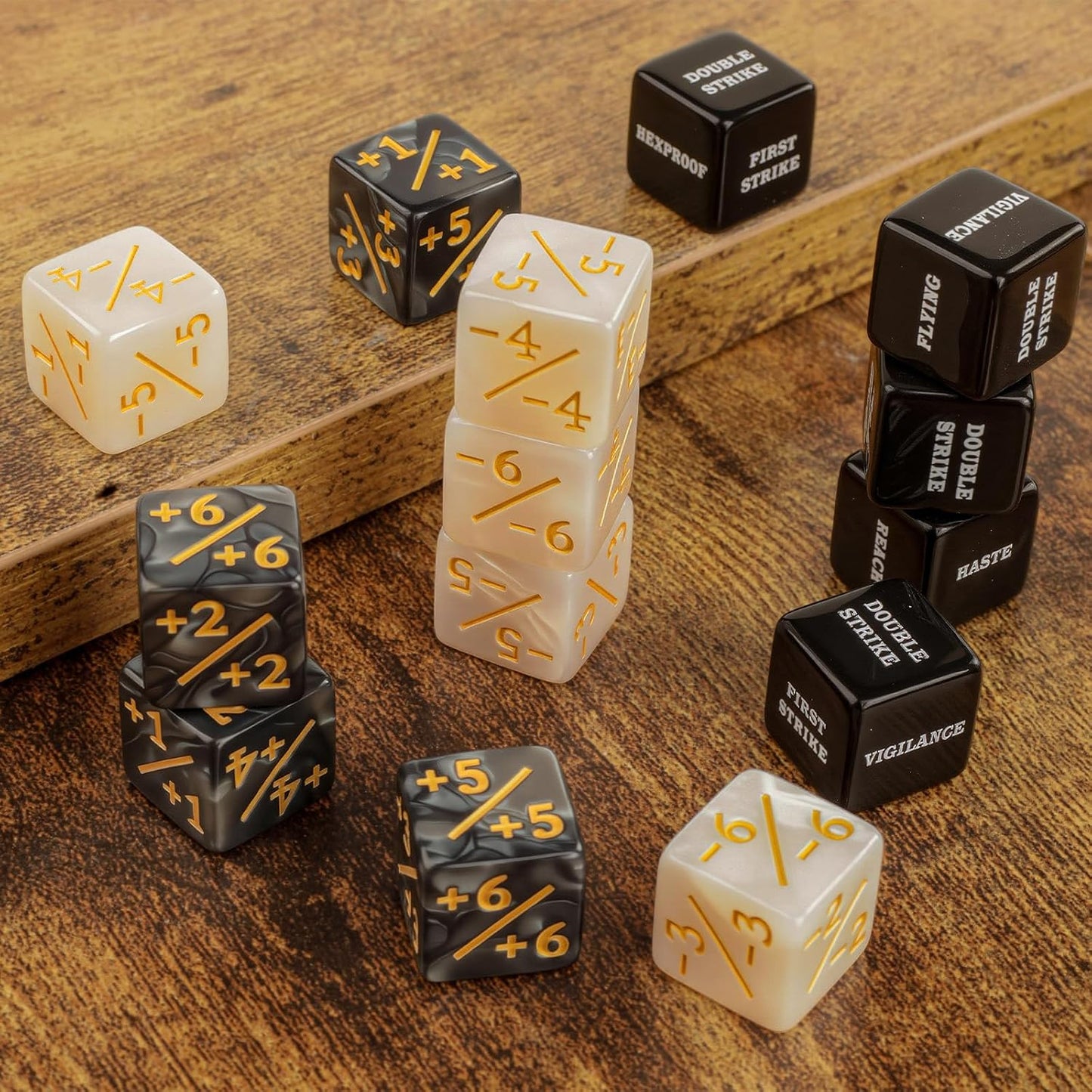 48 Pieces MTG Counter Token Dice Counters Marble Keyword Counters life Counter Tokens Dice Buff Tokens Compatible with Magic Card Game Accessories CCG Creature Stats (Classic, 48)