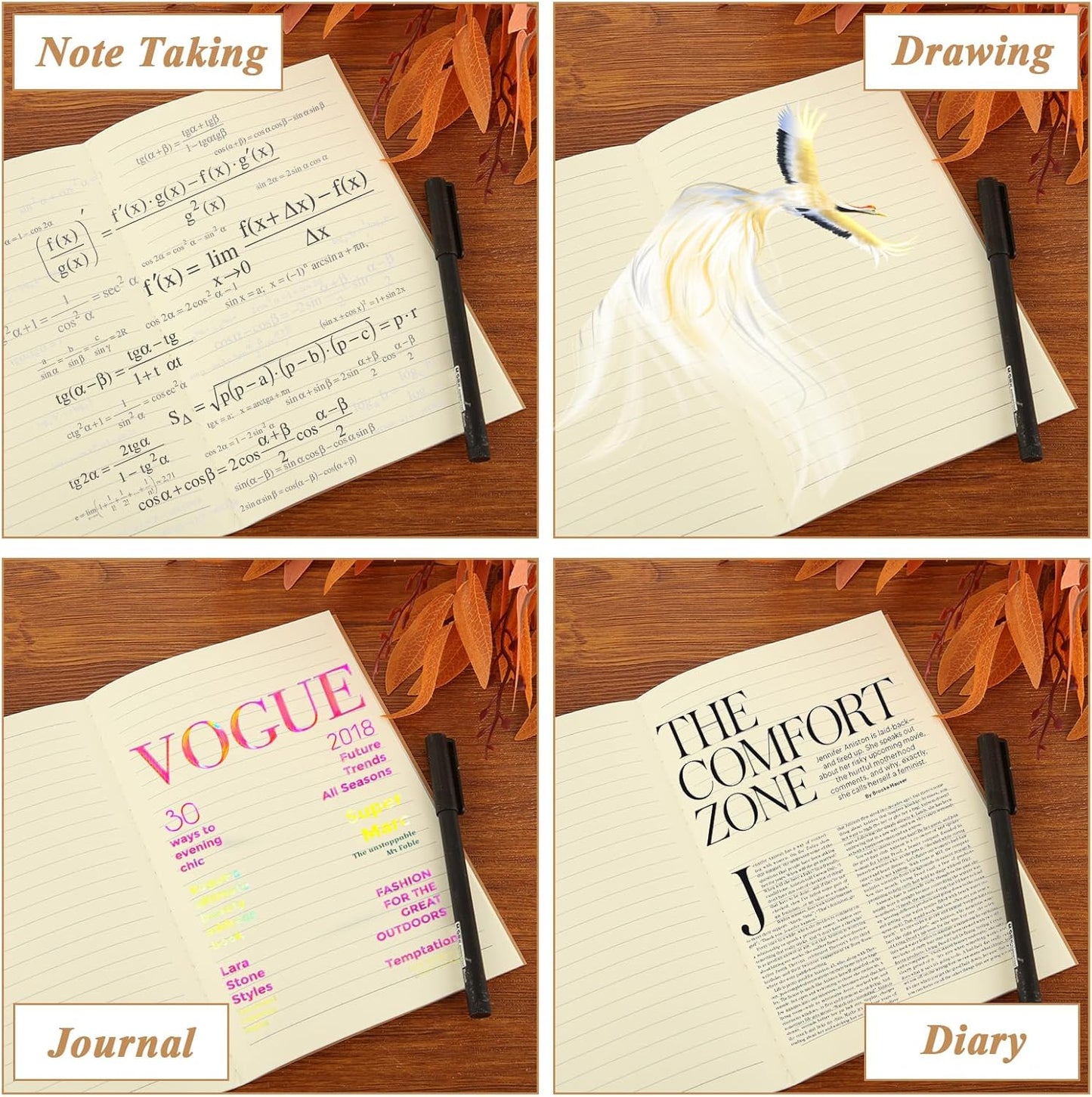 MIVIDE 50 Pack A5 Kraft Notebooks Bulk, 8.3” x 5.5” Lined Paper Journal Notebooks, 30 Sheets 60 Pages, Lined Travel Notebooks for Writing, Making Plans, School Office Supplies