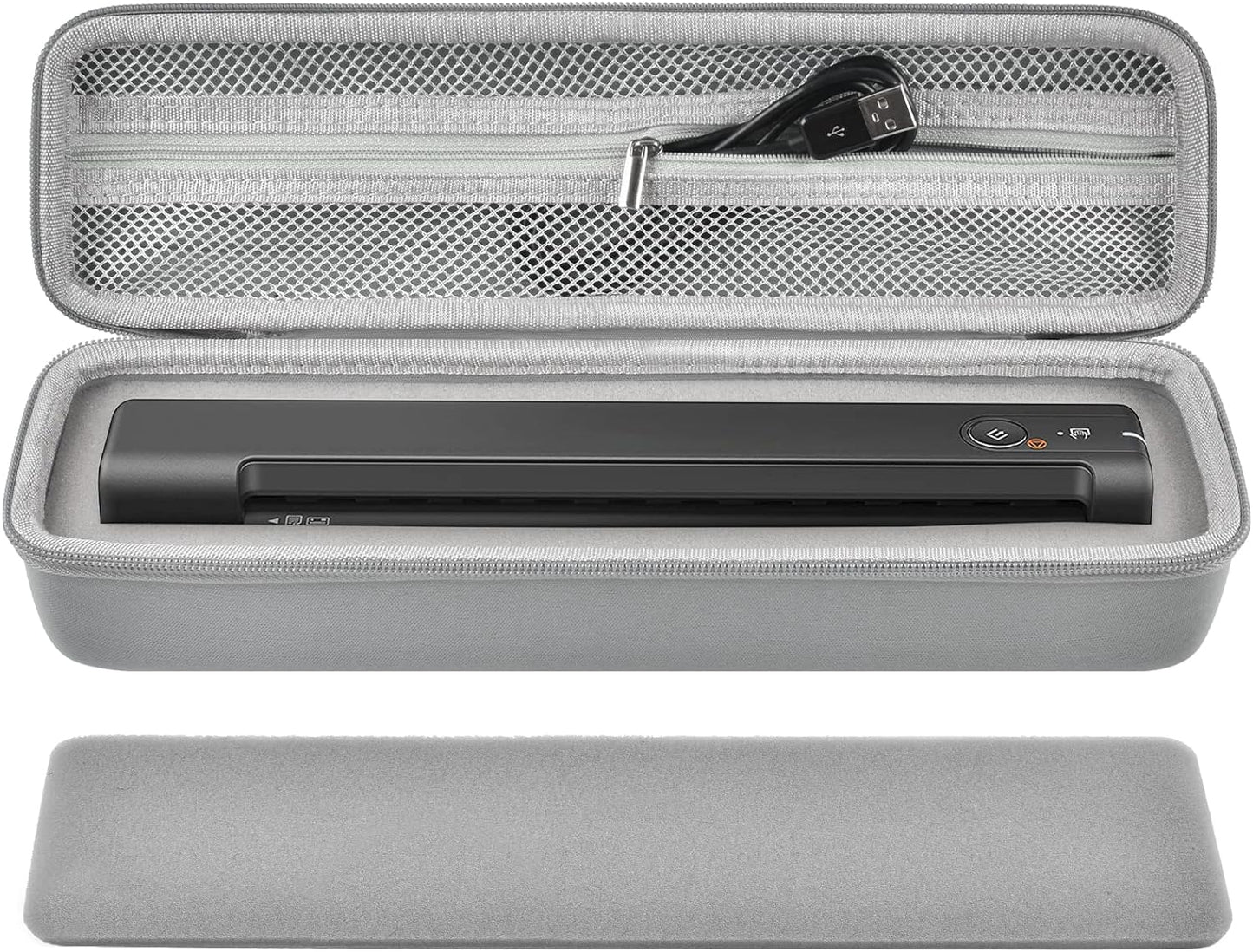 ALKOO Case Compatible with Epson Workforce ES-50/ ES-60W/ ES-55R/ ES-65WR/ DS-30/ DS-70/ DS-80W Portable Sheet-Fed Document Scanner, Storage for Epson Scanner for PC and Mac- Grey (Box Only)