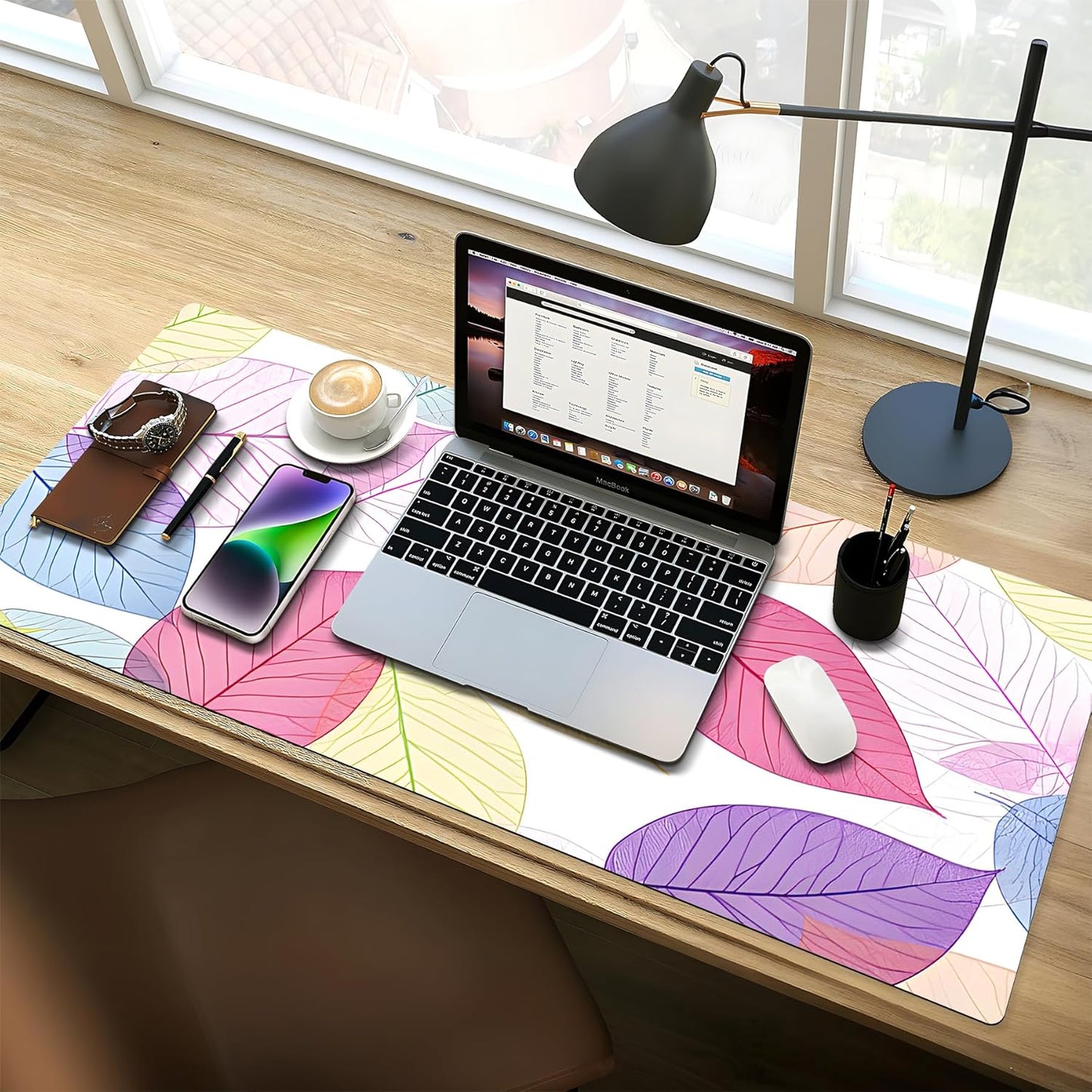 Large Gaming Mouse Pad (31.5"x11.8") - XXL PU Leather Waterproof Desk Mat with Non-Slip Rubber Base for Keyboard, PC & Office