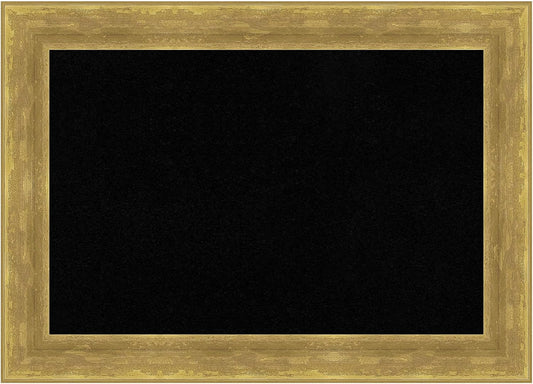 Amanti Art Black Cork Board for Wall, 15x21 Vision Board with Gold Wood Frame, Small Corkboard Office Decor for Home Organization, Modern Corkboard Pinboard to Display Items for Home Organization in