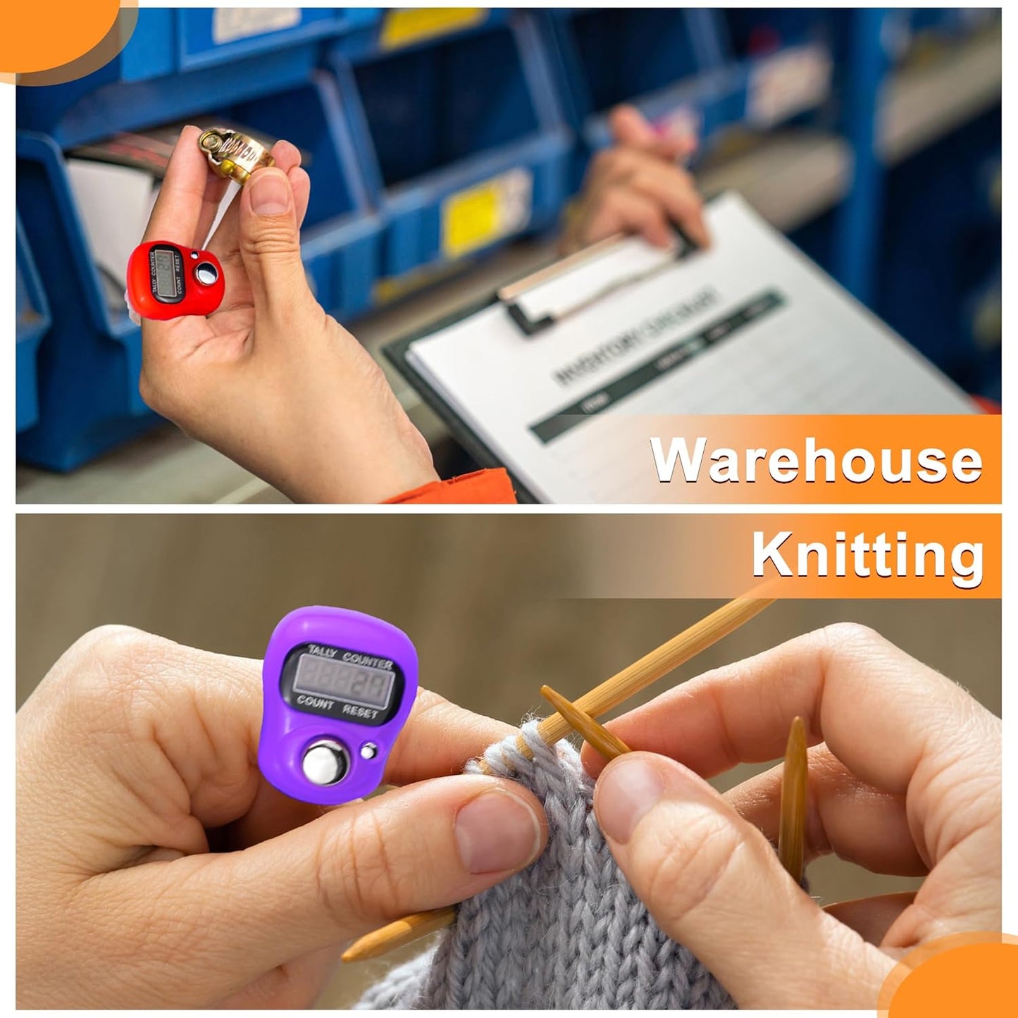 Electronic Finger Clicker Counter 5-Digit LCD Hand Tally Counter Clicker for Knitting, Lap, Goods Counting, Golf