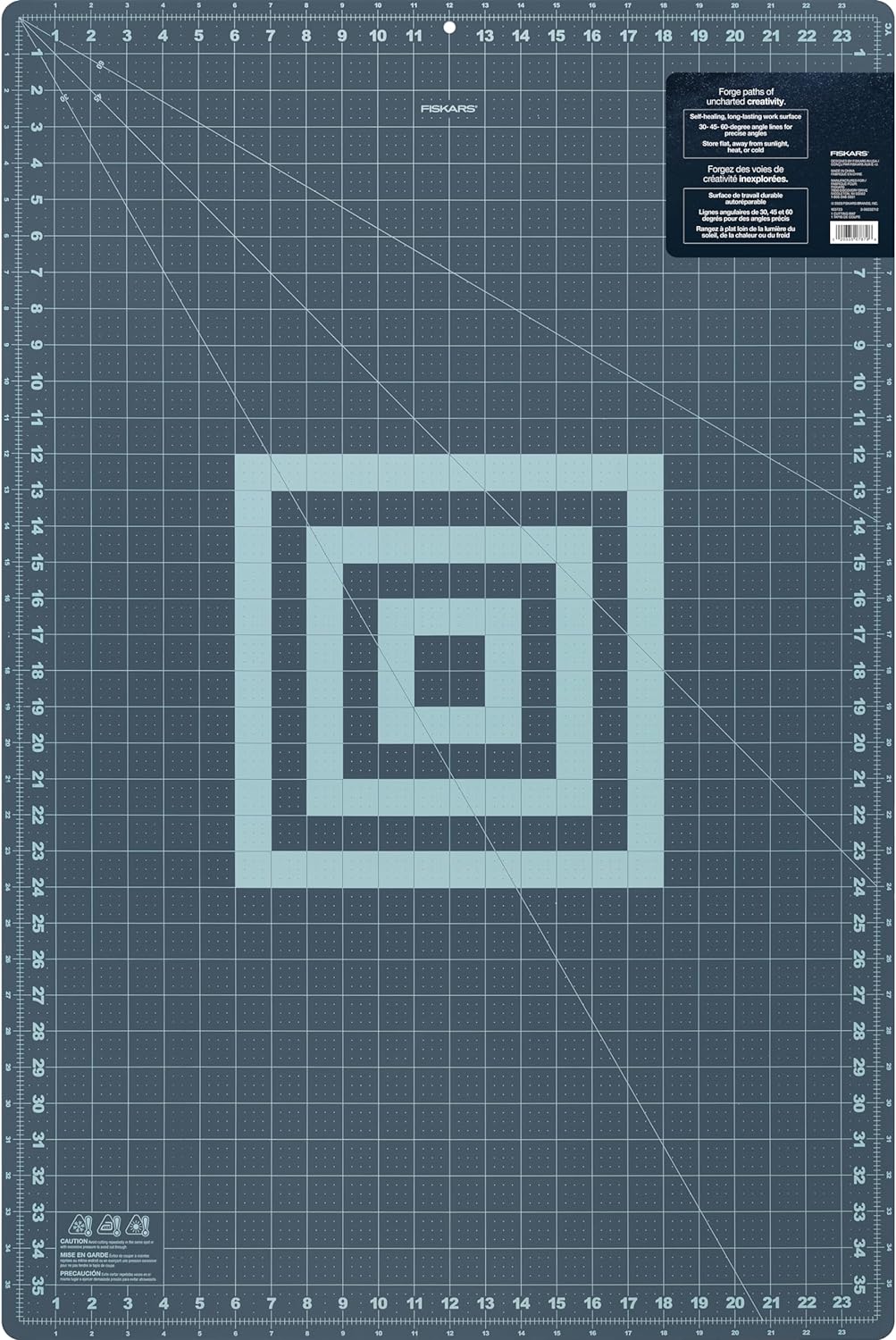 Fiskars Self Healing Cutting Mat with Grid for Sewing, Quilting, and Crafts - 24" x 36 Grid Lilac/Mountain Haze