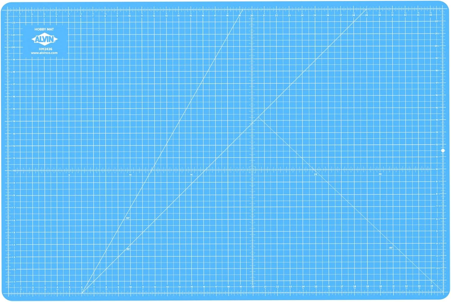 ALVIN HM Self-Healing Cutting Mat for Hobbies 24 x 36 inch | Double-Sided Blue/Grey | 3-Layer Gridded Surface for Arts, Crafts and Sewing - Model HM2436