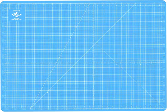 ALVIN HM Self-Healing Cutting Mat for Hobbies 24 x 36 inch | Double-Sided Blue/Grey | 3-Layer Gridded Surface for Arts, Crafts and Sewing - Model HM2436