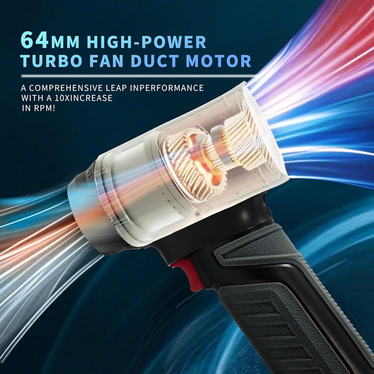 Compressed Air Duster - Electric Air Duster 30W Fast Charging 1600g Instant Thrust Leaf Blower Stepless Speeds Keyboard Cleaner for Electronics,Patio Cleaning,Drying,Snow Blowing,Camping