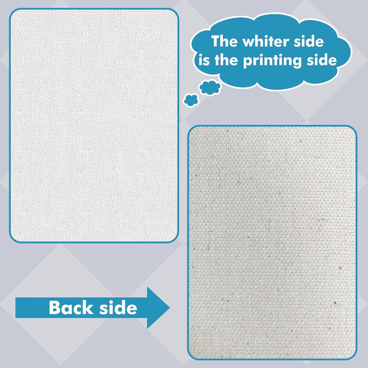 Koala 100% Printable Cotton Canvas Fabric Sheets for Inkjet Printer 8.5X11” Matte Thick 17mil 10 Sheets