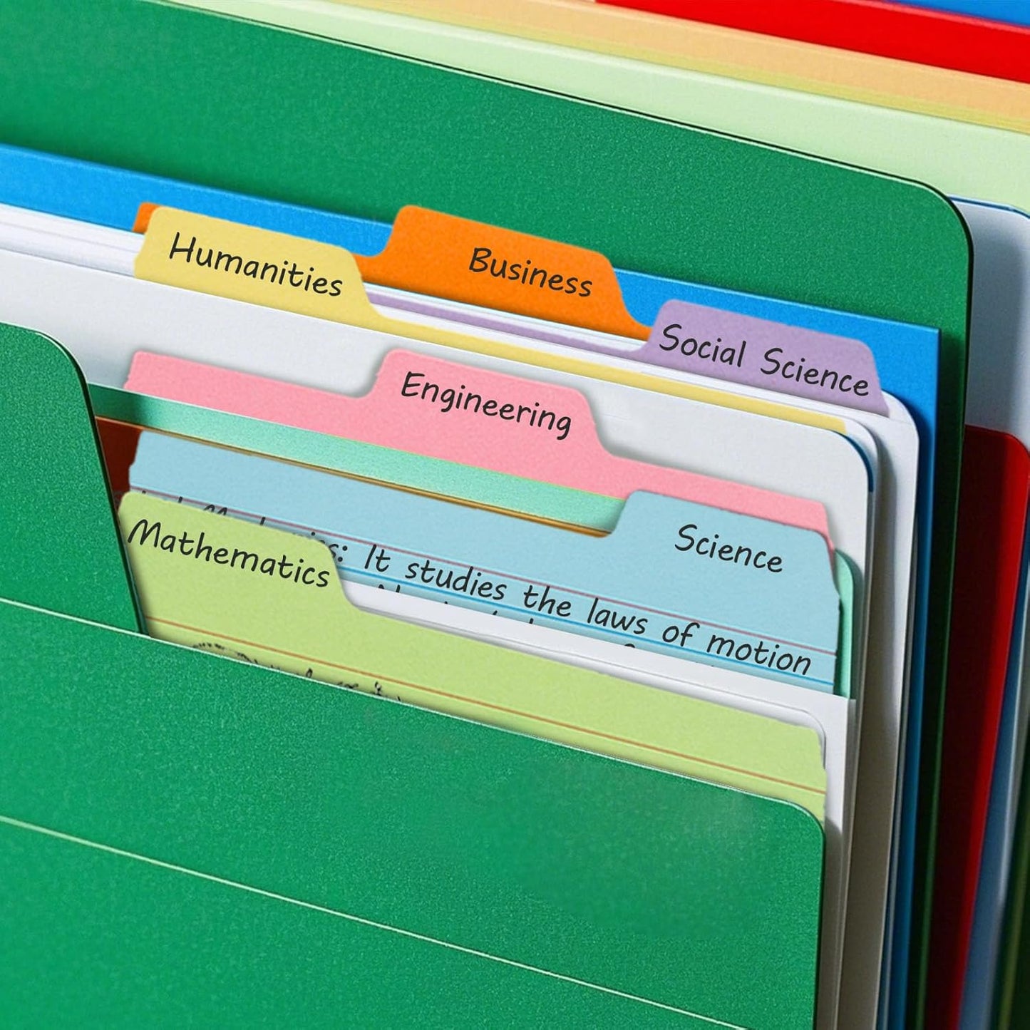 Koogel Index Cards 3x5, 252PCS Colored Flash Card Dividers with Tabs, Dividers Notecards Memo Scratch Pad for Studying Color Coding Project School Supplies Learning Recipe Note Taking To Do List