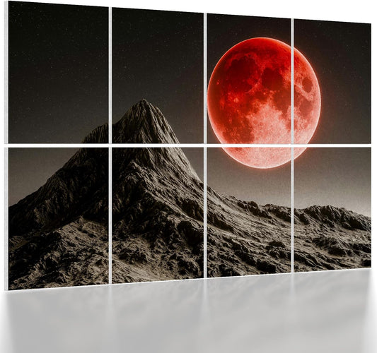 UMIACOUSTICS 8 Pcs 0.7Inch Thick Art Acoustic Panels, Total 47.2” x 31.5” Decorative Acoustical Wall Panels, Sound Absorbing Art Panels for Home, Office, Hotel, Rugged-Moonstone