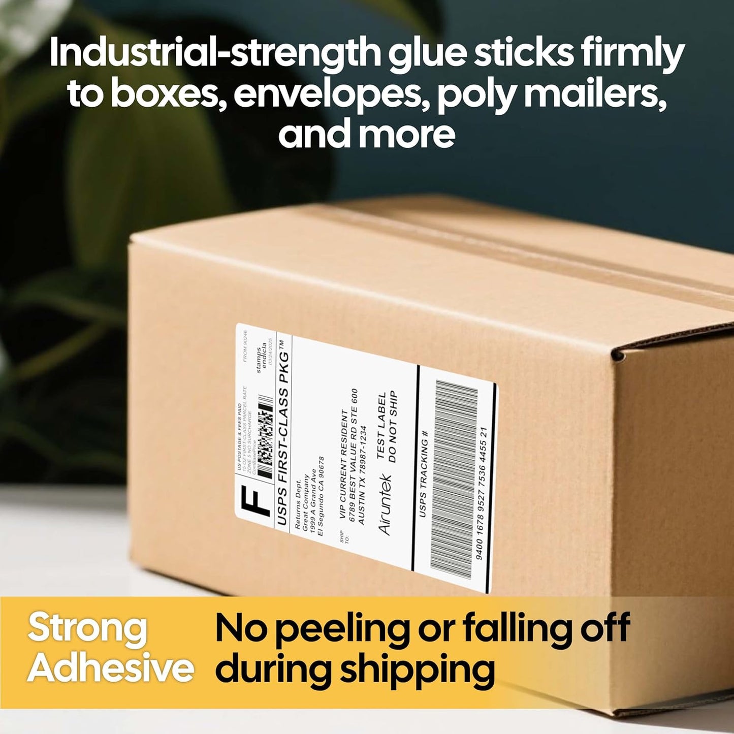 4x6 Thermal Labels, 220 Fanfold Labels, Perforated & Strong Adhesive, Compatible with Direct Thermal Printers for USPS UPS FedEx DHL Address Shipping Label