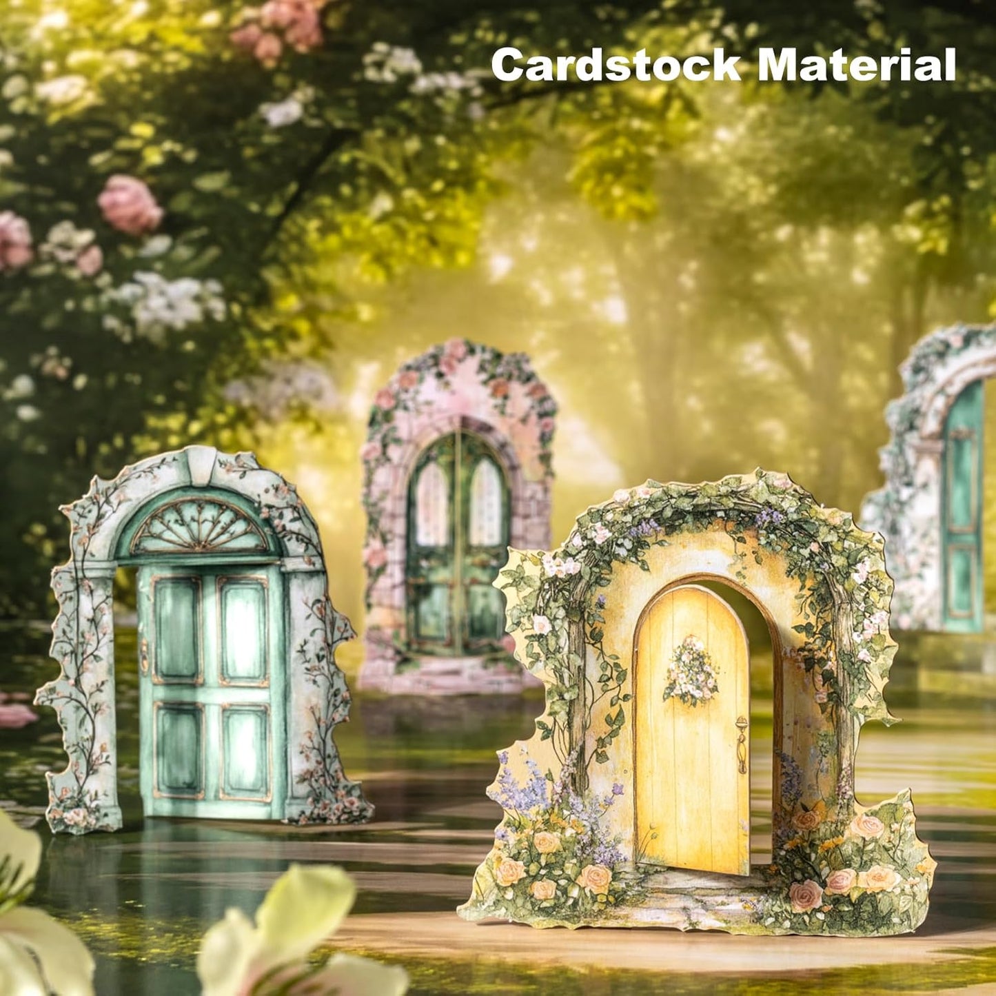 Pop-up Door Cardstock Sticker Set, 60PCS Fantasy Portal Stickers for Scrapbooking, Journaling, DIY Crafts and Planner Decoration