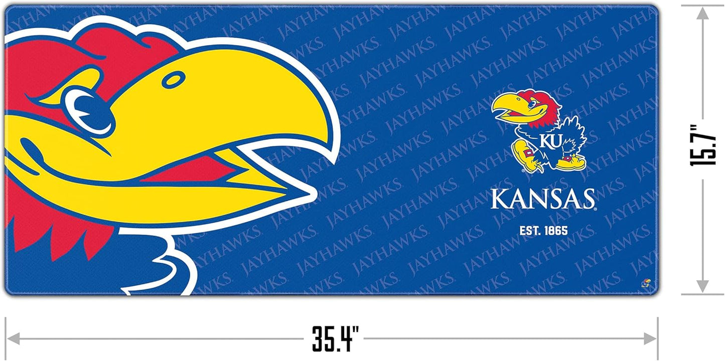 YouTheFan NCAA Kansas Jayhawks Logo Series Desk Pad