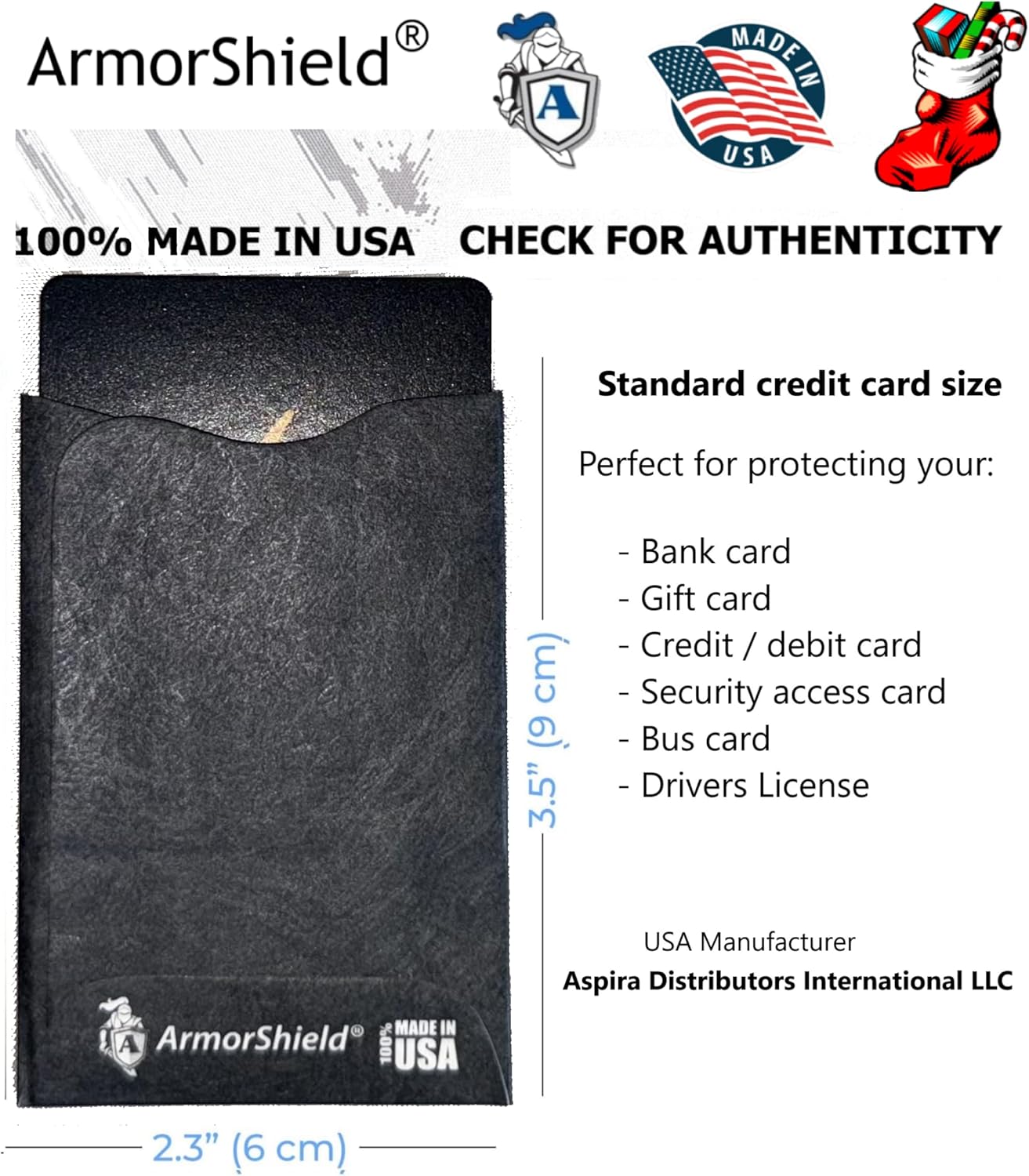 Semper Paratus Gear TYVEK RFID Blocking Credit Card Sleeves Protectors | 100% MADE IN USA - For Travel wallet, pocket or purse. Safeguard against identity theft (GRAY-5PACK)
