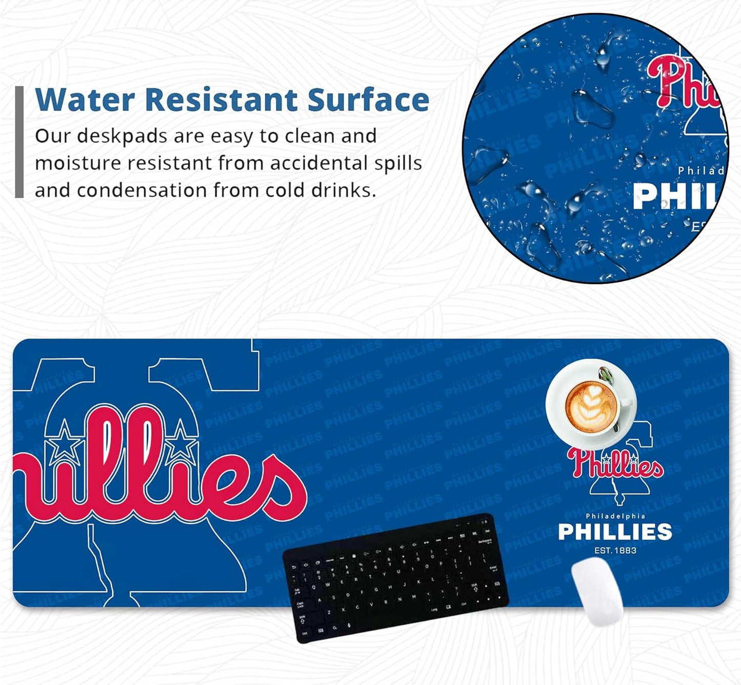 XXL Extended Gaming Mouse Pad, Large Mouse Pad for Desk Rubber Base Mousepad with Stitched Edges, Keyboard Mouse Mat Big Desk Pad for Work Game Office Home, (TMP085)