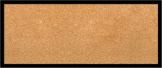 Amanti Art Natural Cork Board for Wall, 13x31 Vision Board with Black Wood Frame, Medium Corkboard Office Decor for Home Organization, Modern Contemporary Corkboard Pinboard to display items for home